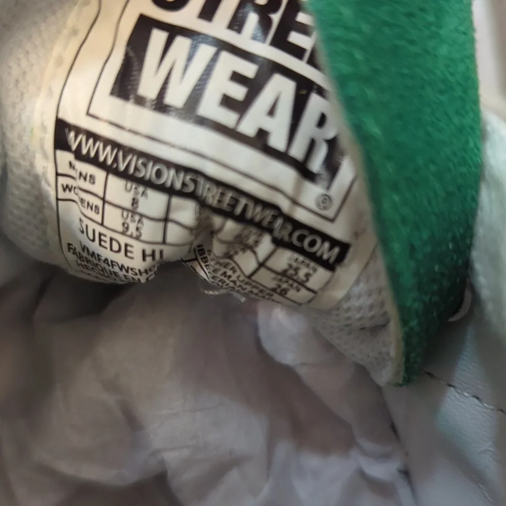 Vision Street Wear Retro Hi-Top Pepper Green Skate Shoes - Picture 8 of 10
